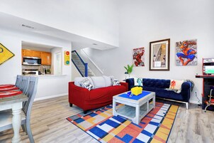 House, Multiple Beds, Pool Access, Garden View | Living area | TV