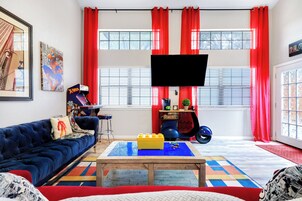 House, Multiple Beds, Pool Access, Garden View | Living area | TV