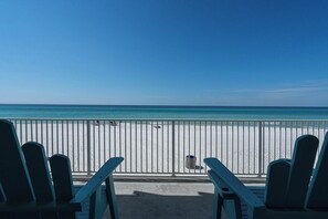 Studio Suite, 1 Queen Bed with Sofa bed, Pool Access, Partial Ocean View | Property grounds - Coral Cove Beachfront Condo for 3 w/ Onsite Pool (Panama City Beach)