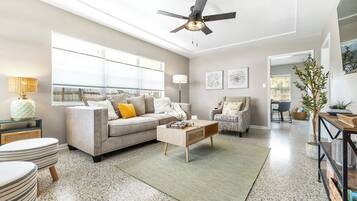 House, Multiple Beds, Kitchen, Garden View (Sunny Side Up) | Living area | 42-inch flat-screen TV with digital channels