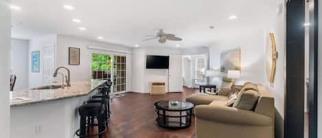 Condo, Multiple Beds, Patio (Lake Hideaway) | Living area | 42-inch flat-screen TV with digital channels