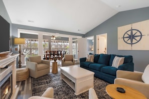 Condo, Multiple Beds, Fireplace, Golf View (Eagle's Nest at The Club) | Living area - Eagle's Nest at The Club- Chic 2BR Golf View Condo (Branson)