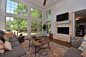 House, Multiple Beds, Patio, Garden View (Dreamy Dripping Springs) | Living area | 42-inch flat-screen TV with digital channels