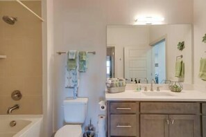 Hair dryer, towels
