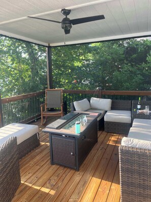 Terrace/patio - Lakefront Home w/ Sunset Views. New to Rental Market! Pontoon Rental Available.  (Plainwell)