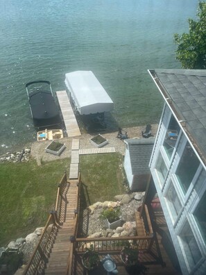Terrace/patio - Lakefront Home w/ Sunset Views. New to Rental Market! Pontoon Rental Available.  (Plainwell)