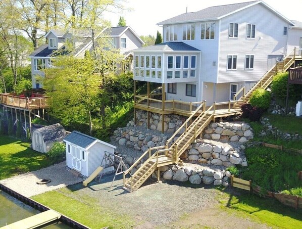 Exterior - Lakefront Home w/ Sunset Views. New to Rental Market! Pontoon Rental Available.  (Plainwell)