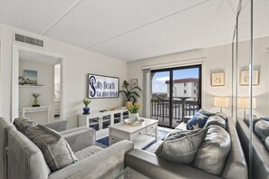 TV, DVD player, books - Just Beachy~Ocean View~2nd FL by RedAwning (St. Augustine Beach)