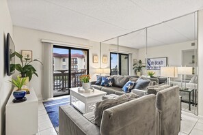 TV, DVD player, books - Just Beachy~Ocean View~2nd FL by RedAwning (St. Augustine Beach)