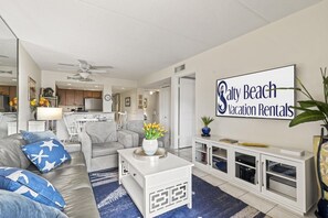 TV, DVD player, books - Just Beachy~Ocean View~2nd FL by RedAwning (St. Augustine Beach)