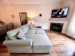 Smart-tv en een open haard