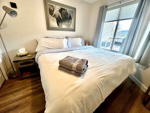 1 غرفة نوم وواي فاي وملاءات أسرّة