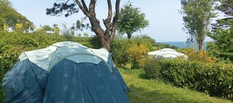 Près des Plages, vue mer en Pleine Nature, Tente 3 Chambres Prête a L'emploi