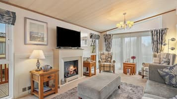 Smart TV, fireplace