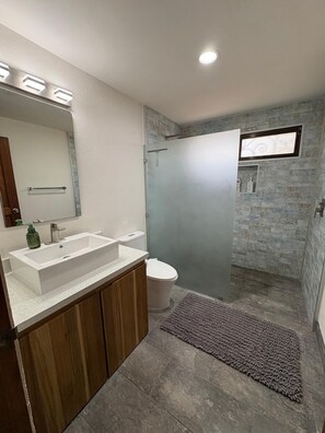 Shower, hair dryer, bidet, towels - Beachfront Dream Casa Dolphin Potrero Costa Rica (Potrero Surfside)