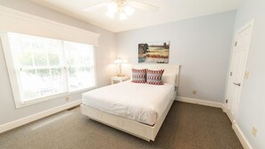 2 bedrooms, desk, iron/ironing board, travel crib