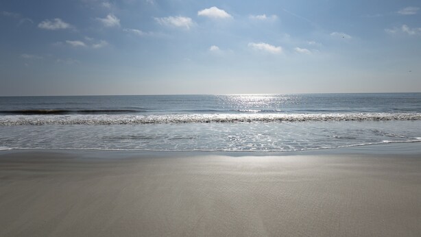 A beach with a clear sky and calm sea. - 1732 Bluff Villa @ Sea Pines | Scenic Views | Pool | 5-min to South Beach (Hilton Head Island)