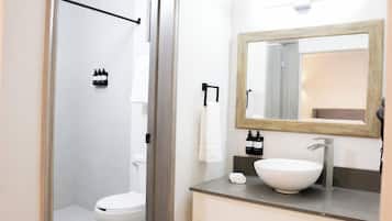 Chambre Confort | Salle de bain | Douche, sèche-cheveux, serviettes fournies