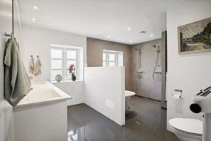 Shower, hair dryer - Country idyll with wilderness bath and sauna (Haderslev)