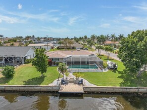 Exterior - Gulf Access, Canal View, Heated Pool and Hot Tub - Barefeet Retreat- Roelens Vacations (Cape Coral)