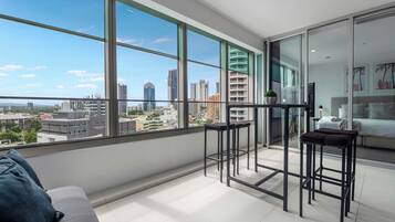 Apartment, 1 Bedroom, Non Smoking, River View | Living area | Flat-screen TV