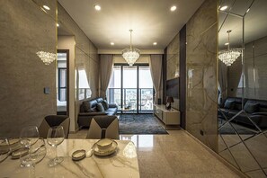 總統套房, 2 間臥室, 城市景觀, 行政樓層 | 高級寢具、羽絨被、Select Comfort 床墊、免費迷你吧物品