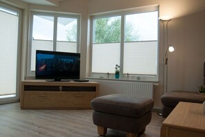 TV, lettore DVD, impianto stereo