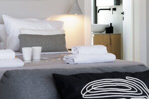 Signatur-penthouselejlighed | Egyptiske bomuldslagner, premium-sengetøj