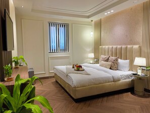 1 bedroom, desk, blackout drapes, iron/ironing board