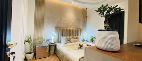 Desk, blackout curtains, iron/ironing board, free WiFi