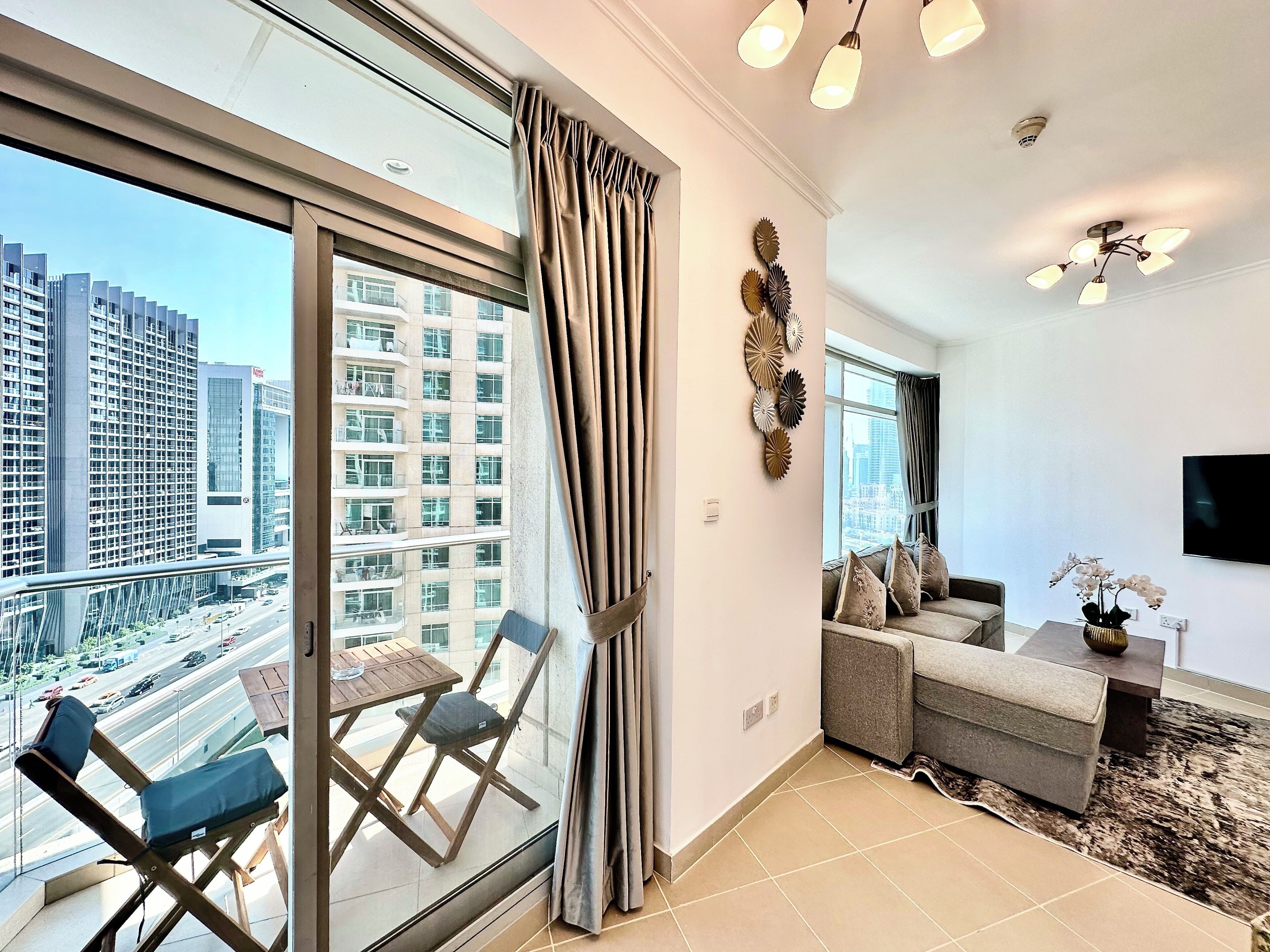 Familieleilighet, balkong, byutsikt | Terrasse/patio