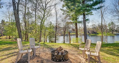Lake Wissota Home w/ Private Dock + Fire Pit!