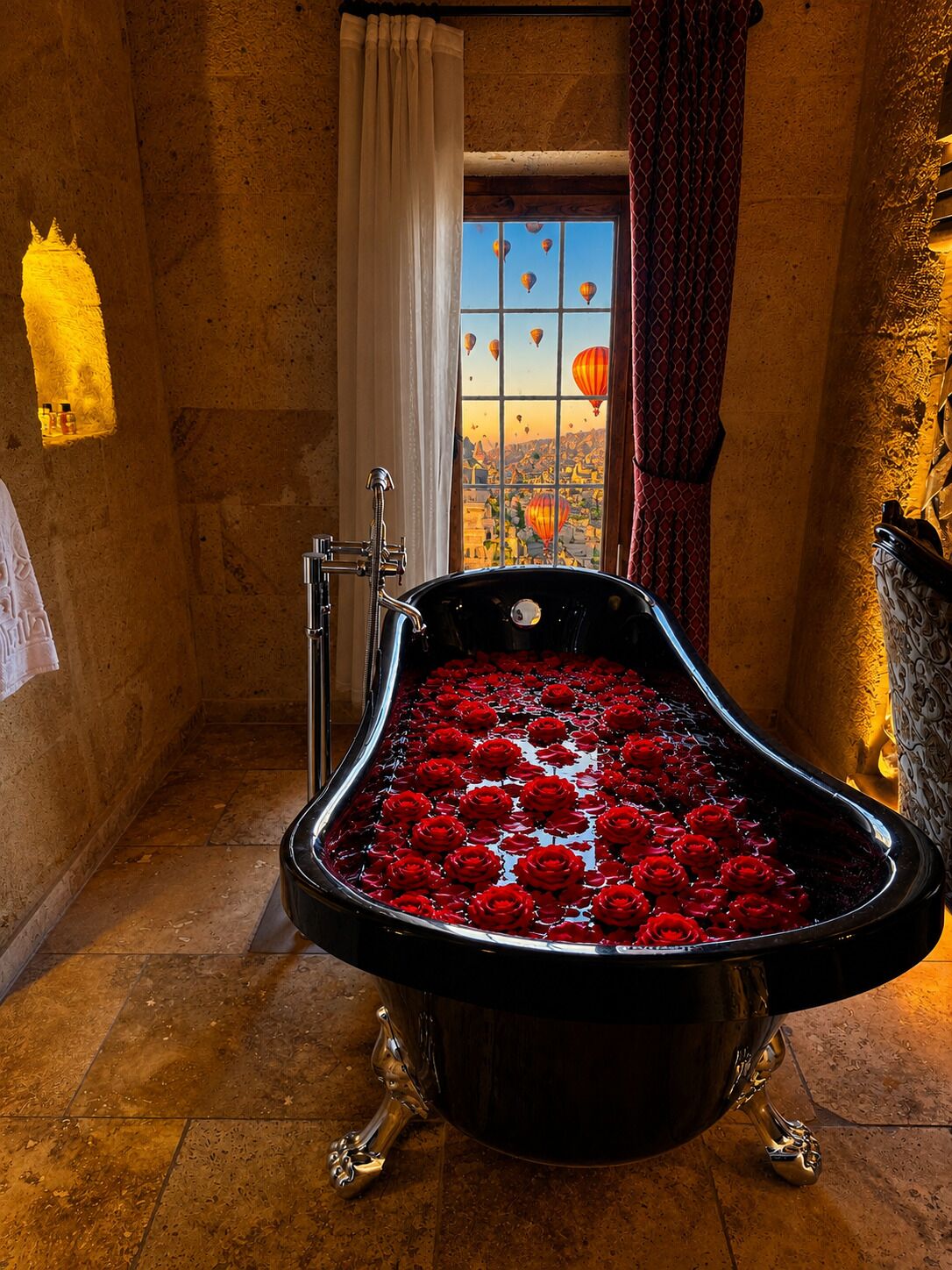 Royal Double Room | Bathroom | Hair dryer, bathrobes, slippers, towels