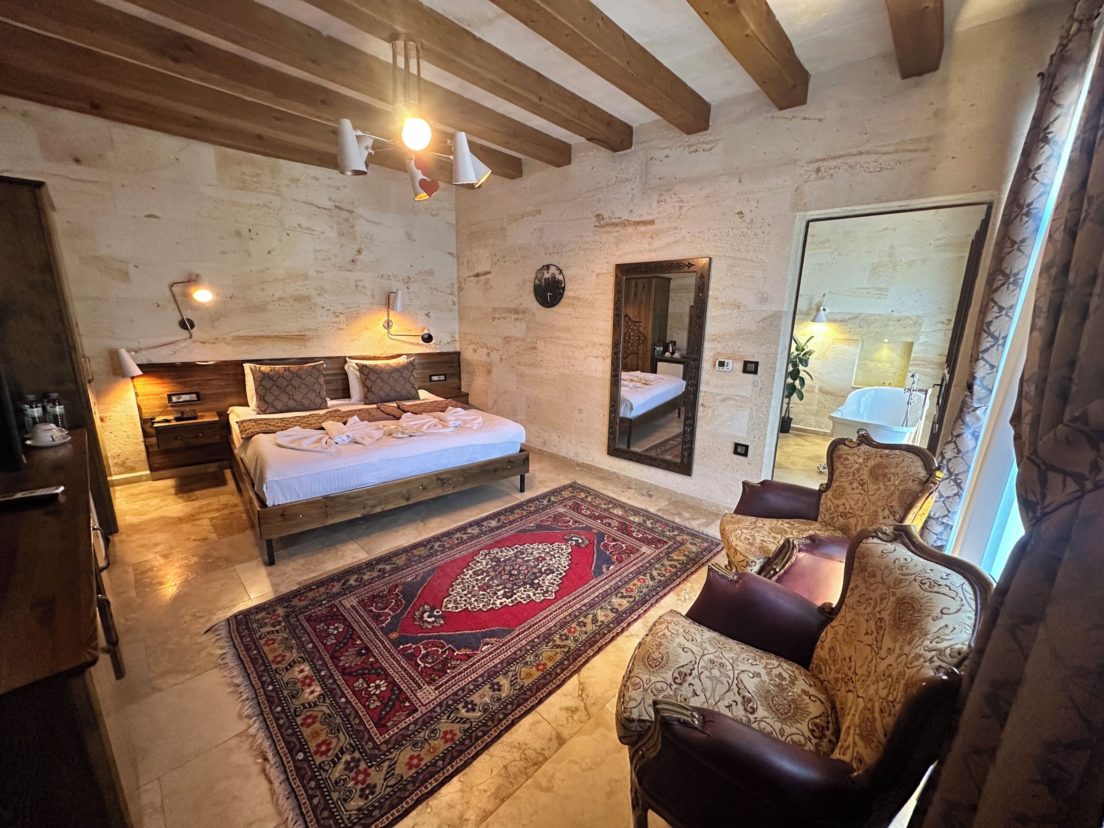 Panoramic Double Room, 1 Queen Bed, Mountain View | Egyptian cotton sheets, premium bedding, minibar, individually decorated