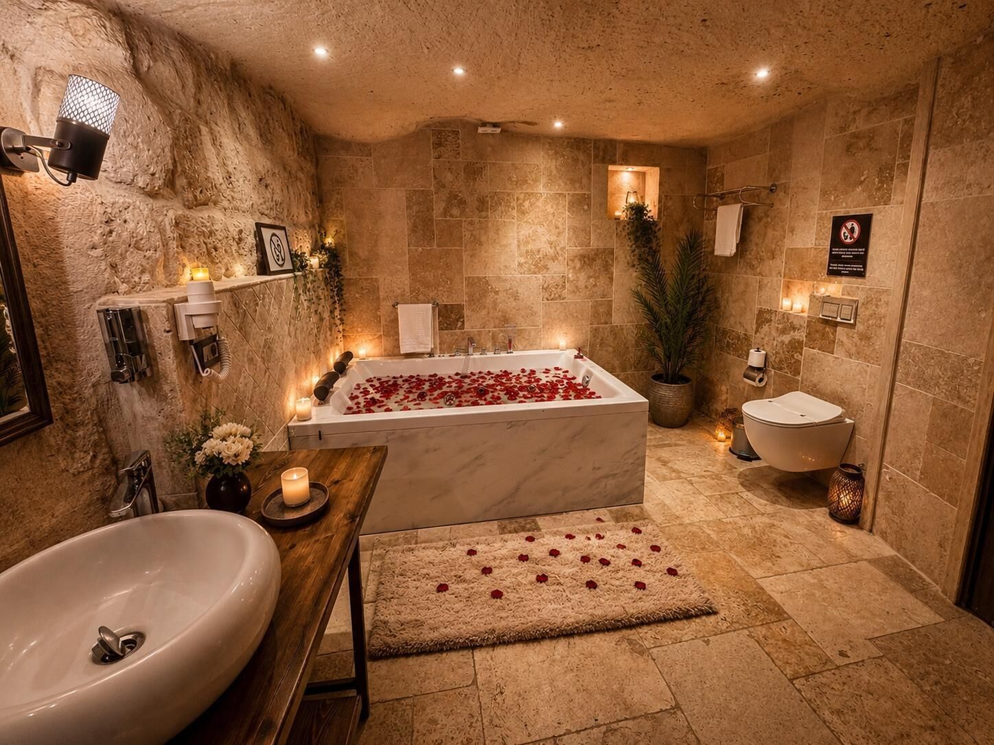 Superior Double Room, 1 King Bed | Bathroom | Hair dryer, bathrobes, slippers, towels