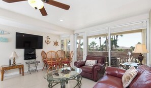 Condo, Multiple Beds, Balcony, Pool View | Living area | 42-inch flat-screen TV with digital channels - Bahia Mar 851f (South Padre Island)