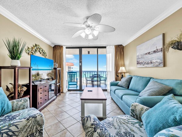 TV, DVD player - ⭐Beach Front-Fabulous Views-Free Beach Service-Summerhouse 1012C⭐ (Panama City)