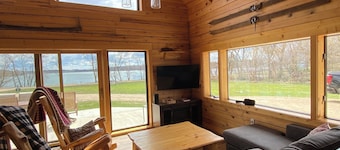 New Lakefront Log Cabin & Private Dock