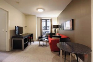 Basic Apartment | Living area | TV - Hotel 1-bed Apartment in Beautiful South Yarra (South Yarra)