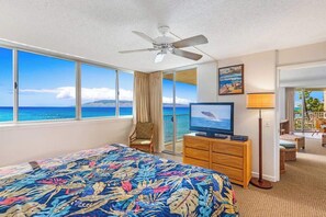 2 bedrooms, iron/ironing board, free WiFi, bed sheets - Large Corner Oceanfront condo AC wrap around lanai (Napili-Honokowai)