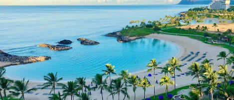Am Strand, Liegestühle, Strandtücher