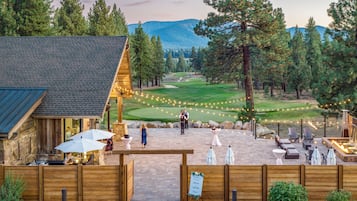 Outdoor wedding area