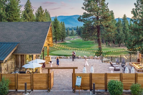 Outdoor wedding area