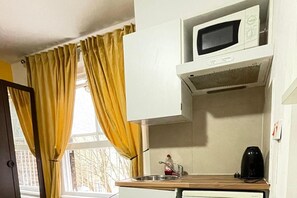 Fridge, microwave, oven, stovetop - Studio Sleeps 2 With Internet Access (London)