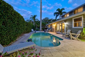 A heated pool