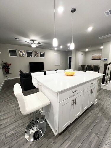 Home sweet home with 4 bedrooms/2.5 baths and 8 beds. 