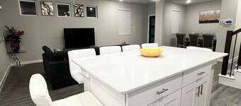 Home sweet home with 4 bedrooms/2.5 baths and 8 beds. 