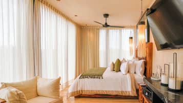 3 habitaciones, ropa de cama de alta calidad y cubrecamas