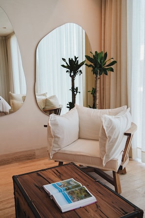 Luxury Villa, All Inclusive | Living area | 55-inch LED TV with cable channels