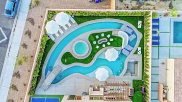 Outdoor pool, a heated pool